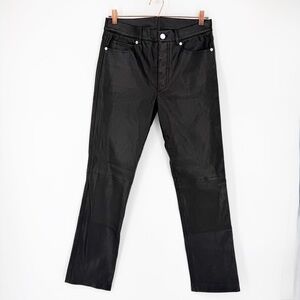 Helmut Lang Black Lamb Leather Pants Size 6